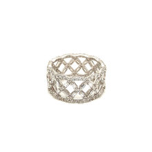 925 Sterling Silver K Gold Fancy Eternity Ring for Women